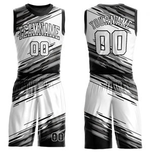 Tenues de basketball respirantes et anti-humidité imprimées aux Philippines, couleurs et logos personnalisables, vente en gros, unisexe, entièrement noires, USA - Product Image 6