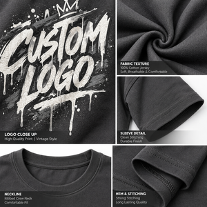 T-shirt Homme Oversize en Coton Col Rond Manches Courtes Imprimé Lettres Style Décontracté Streetwear Logo Avant Vente en Gros 100% Coton Haute Qualité - Product Image 5