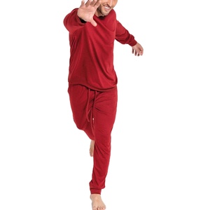 Nueva llegada Loungewear para hombres Pijama orgánico para hombres Ropa de Casa de manga larga Pijamas personalizados Conjunto de pijama de gran tamaño para hombres de BD - Product Image 6