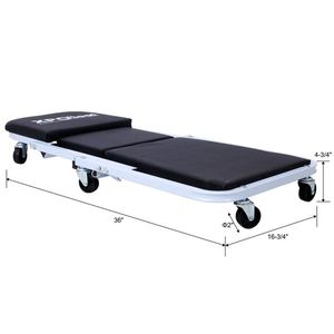 เบาะนอนซ่อมรถยนต์แบบเตี้ย 36 นิ้ว รุ่น Z Creeper Seat Low Profile Garage Gift รับน้ำหนักได้ 300 ปอนด์ ล้อ 6 ล้อ อุปกรณ์ซ่อมรถยนต์ เครื่องมือช่าง 2 in 1 ของขวัญ - Product Image 6