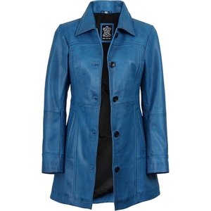 Abrigo Largo de Cuero Premium para Mujer, Gabardina Elegante, Fabricante de Ropa Personalizada al por Mayor - Product Image 3