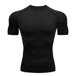Men's Premium <b>Compression</b> <b>Short</b> Sleeve Crew Neck T-Shirt-Customizable Colors & Logos All Seasons Fitness Running Wear - Product Image 3