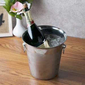 Cubo de hielo metálico resistente para bebidas, vino, champán, cerveza, accesorio elegante para bar, perfecto para el hogar y la cocina. - Product Image 1