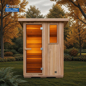 Sauna Exterior Certificada por ETL Elite <span class=keywords><strong>con</strong></span> Control WiFi Inteligente, Sauna <span class=keywords><strong>de</strong></span> Cedro Rojo Premium para Jardín, Lista para Instalar en Canadá - Product Image 1