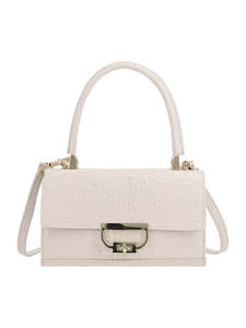 Bolso de Hombro Mini de Lujo con Textura de Cocodrilo para Mujer, Elegante Bolso Estructurado con Cierre de Cremallera Dorada y Correa Cruzada - Product Image 6
