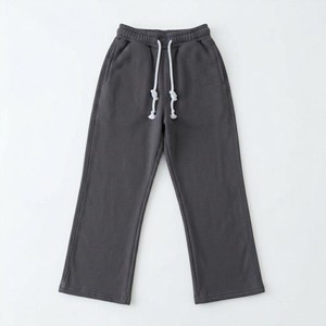 Women's <b>Charcoal</b> Grey Straight Leg Sweatpants High Waist Drawstring Casual Lounge Trousers Relaxed Fit Everyday Wear - Product Image 1