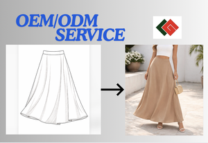 Fabricante de ropa en Vietnam, falda midi, ropa al por mayor, OEM, ODM, ropa de mujer, etiqueta personalizada, tela personalizada - Product Image 4