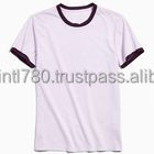 เสื้อยืดผ้าฝ้ายสำหรับผู้ชายแบบสั่งทำ180 GSM ฤดูร้อนคอกลมแขนสั้นผ้าถักสีตัดกัน - Product Image 4