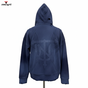 Wholesale Cotton Pullover Custom Logo Drop Shoulder High Quality hoodies men men's hoodies Fashion Men Hoodies in Low Price - Product Image 6