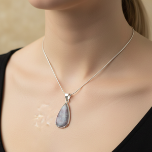 Natural <b>Red</b> Moss Agate Teardrop Pendant 925 Sterling Silver Rose Gold Yellow Gold Plated Handmade Boho Jewelry Gift for Women - Product Image 4