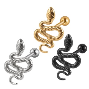 <span class=keywords><strong>Piercing</strong></span> de <span class=keywords><strong>langue</strong></span> en acier chirurgical plaqué or, style punk, <span class=keywords><strong>serpent</strong></span>, barre, clou de <span class=keywords><strong>langue</strong></span>, unisexe, doux, cool, bijoux perforés - Product Image 6