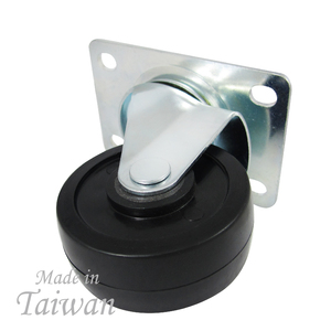 Roue pivotante en TPR de 2,5 pouces avec double roulement à billes, montage sur plaque, roulement fluide pour meubles et équipements - Product Image 4