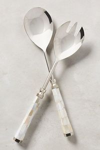 Household Stainless Steel Cutlery With Mop Handle Complete Spoon Fork Knife <b>Flatware</b> Set For Family Kitchen Dining - Product Image 2