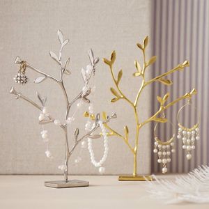 Luxury Tabletop Jewelry Organizer Metal Stand <b>Earring</b> <b>Holder</b> Rack Necklace Storage Display for Modern Home and Gift Collection - Product Image 3