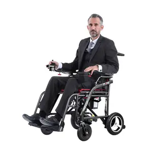 Cadeira de roda elétrica dobrável, cadeira de rodas ultraleve motorizada dobrável para cadeira de rodas