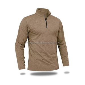 Heavy Duty Vintage Style 1/4 Zip Pull pour Hommes Logo Personnalisé Plaine Survêtement Casual Demi Zip Ninja Sweat pour L'hiver - Product Image 1