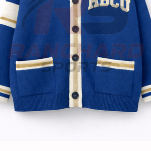 Suéter Cárdigan Universitario con Logotipo, Suéter de Punto con Botones HBCU, Fabricante Mayorista OEM ODM - Product Image 3