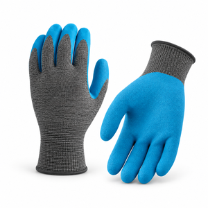 Gants de travail tricotés sur mesure, entièrement enduits de latex, antidérapants, antistatiques, durables, texture lisse, poignet tricoté, gants de sécurité polyvalents - Product Image 3