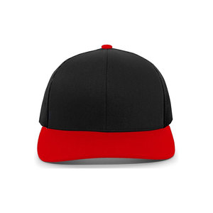 Gorra de Pesca Unisex Negra y Roja con Cierre de Botón a Presión, Transpirable, de Poliéster, Color Sólido, para Adultos - Product Image 2