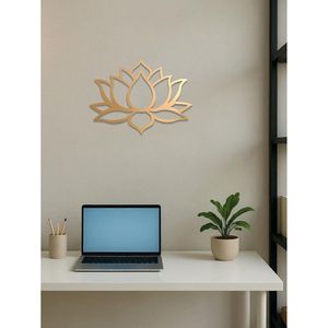 Arte Murale Moderna in Metallo a Forma di Loto, Design Verticale di Grandi Dimensioni, Decorazione Mozzafiato per Soggiorni e Feste Nuziali - Product Image 4