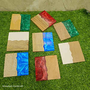 Walnut <b>Coaster</b> Best Quality Wood And Resin <b>Coaster</b> With Customize Color And Size Tea Coffee <b>Glass</b> <b>Coaster</b> for Home Office Use - Product Image 6