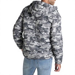Chaqueta Acolchada con Capucha de Camuflaje para Hombre, Cortavientos, Cierre de Cremallera, Abrigo Casual de Invierno, Relleno de Poliéster, Corte Regular 2026 - Product Image 2