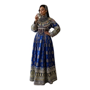 Robe afghane Kuchi personnalisée, couleurs sur mesure, style indien Banjara, robes de danse du ventre pour fêtes, broderies lourdes, robe de mariée pour femmes - Product Image 1