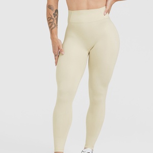 Women's Solid <b>Seamless</b> <b>Leggings</b> High Quality Yoga Pants Breathable Quick Dry Plus Size Elastic Waist OEM Wholesale - Product Image 1