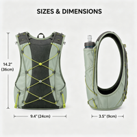 Sac à dos d'hydratation pour la course à pied OEM ODM, léger, avec poches pour gourdes souples, logo personnalisé