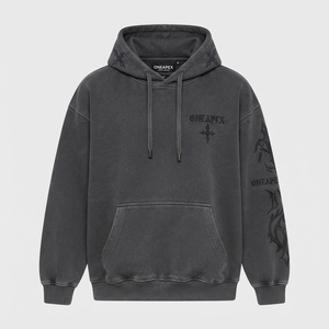 <b>Men's</b> Charcoal <b>Grey</b> Oversized Hoodie Graphic Streetwear Pullover <b>Sweatshirt</b> Custom Fleece Hooded <b>Sweatshirt</b> OEMs Clothing - Product Image 5