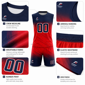Ensemble Maillot et Short de Football Américain 7v7 Personnalisé par Sublimation, Sans Manches, pour Entraînement d'Équipe, Séchage Rapide, Tenue de Sport - Product Image 4