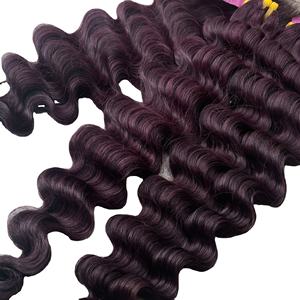 Cabello Humano Vietnamita Ondulado Profundo Color Uva de Alta Calidad, Súper Doble Trama, Precio al por Mayor - Product Image 6