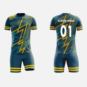 Conjunto de Uniforme de Fútbol Personalizado para Equipos, Camiseta y Pantalones Cortos Transpirables, Ropa Deportiva de Alto Rendimiento para Clubes, Ligas y Academias - Product Image 1