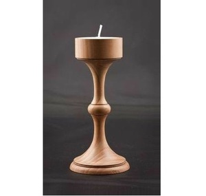 Ensemble de 2 bougeoirs décoratifs en bois d'acacia pour X Mas Day, logo personnalisé, porte-bougie en bois pour la maison, centres de table de mariage - Product Image 1