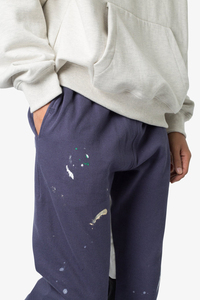Men's Sporty Wide Leg Sweatpants Summer Polyester Cotton Fleece <b>Padded</b> Jogger Baggy Mid Elastic Waist Custom Logo Hip Hop OEM - Product Image 4