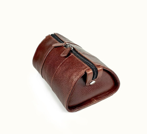 [Article Nouveau] Pochette zippée multifonctionnelle en cuir véritable Castello Classic de haute qualité, noire, marron, pour cosmétiques et articles de toilette - Product Image 2