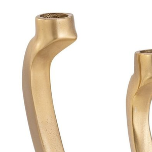 Candelabro de Lujo para Decoración del Hogar, Acabado Dorado de Primera Calidad, Portavelas Decorativo de Aluminio Fundido, Hecho a Mano y Personalizado - Product Image 3