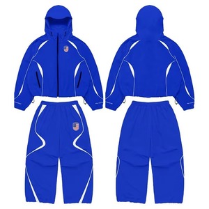 Survêtement unisexe coupe OEM en polyester et nylon, avec fermeture éclair intégrale, pantalon de jogging coupe-vent pour adultes - Product Image 6