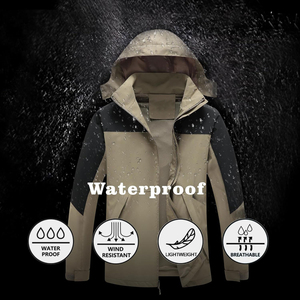 Las Mejores Chaquetas de Lluvia de Moda, Chaquetas Acolchadas con Cuello Alto y Forro de Invierno, Ropa, Chaquetas de Lluvia con Cierre para Senderismo, Unisex - Product Image 3