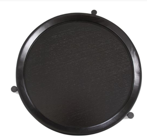 Table basse ronde moderne en métal noir avec plateau d'appoint, durable et facile à nettoyer pour salon et chambre à coucher - Product Image 4