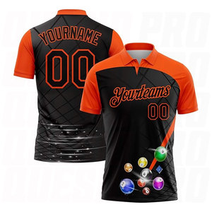 Camiseta Polo Personalizada con Estampado de Billar, Camiseta de Golf Novedosa con Nombre, Número y Logotipo Impresos, Top Deportivo Informal para Hombre - Product Image 1