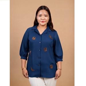 Camisa de algodón a la moda para mujer, cómoda y ligera, ropa casual elegante, proveedor mayorista de ropa de la India - Product Image 1