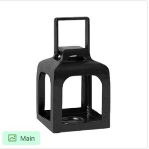 Modern Black Candle <b>Lantern</b> <b>Set</b> Elegant Metal Hurricane Lamps Decorative Home Accent Design - Product Image 5