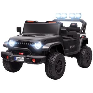 Camion Elettrico a 2 Posti 24V con 4 Motori, Sospensioni a Molla e Telecomando, Nero - Per Bambini dai 5 ai 7 Anni - Product Image 1