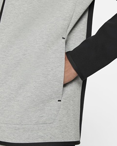 Sudadera con Capucha Gris y Negra para Hombre, Corte Regular, Cierre Frontal con Cremallera, Ropa Casual de Invierno, Tejido French Terry, Resistente al Viento y Transpirable - Product Image 5