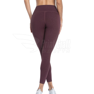 Elastic Waist Yoga <b>Leggings</b> Seamless Elastic Waist Women Yoga <b>Leggings</b> Light Weight Solid Color Women <b>Legging</b> For Adults - Product Image 2