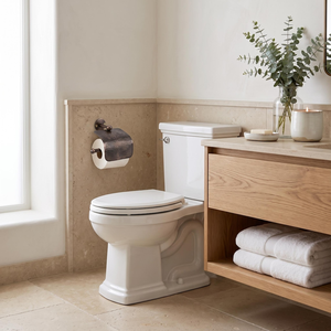 Porte-papier toilette mural en cuivre martelé de qualité supérieure, construction durable, design peu encombrant, finition antique - Product Image 6