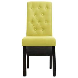 Ensemble de 2 chaises de salle à manger en tissu vert, fabriquées en bois d'hévéa standard - Product Image 4