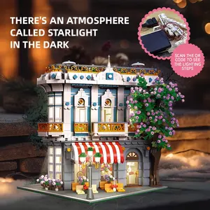 Set de Bloques de Construcción MOC, Restaurante Romántico Sakura, Arquitectura Europea, Tienda de Flores de Cerezo, Juguetes para Niños, Regalo de Cumpleaños y Festividades - Product Image 3