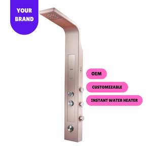 เครื่องทำน้ำร้อนไฟฟ้าแบบไม่มีถัง, เครื่องทำน้ำร้อนไฟฟ้ากระแสตรงแบบติดตั้งในตัวมีคุณสมบัติในการทดสอบอัตโนมัติของใช้ในครัวเรือนทำจากพลาสติกแอลอีดีแบบอังกฤษหรูหรา2025 - Product Image 1